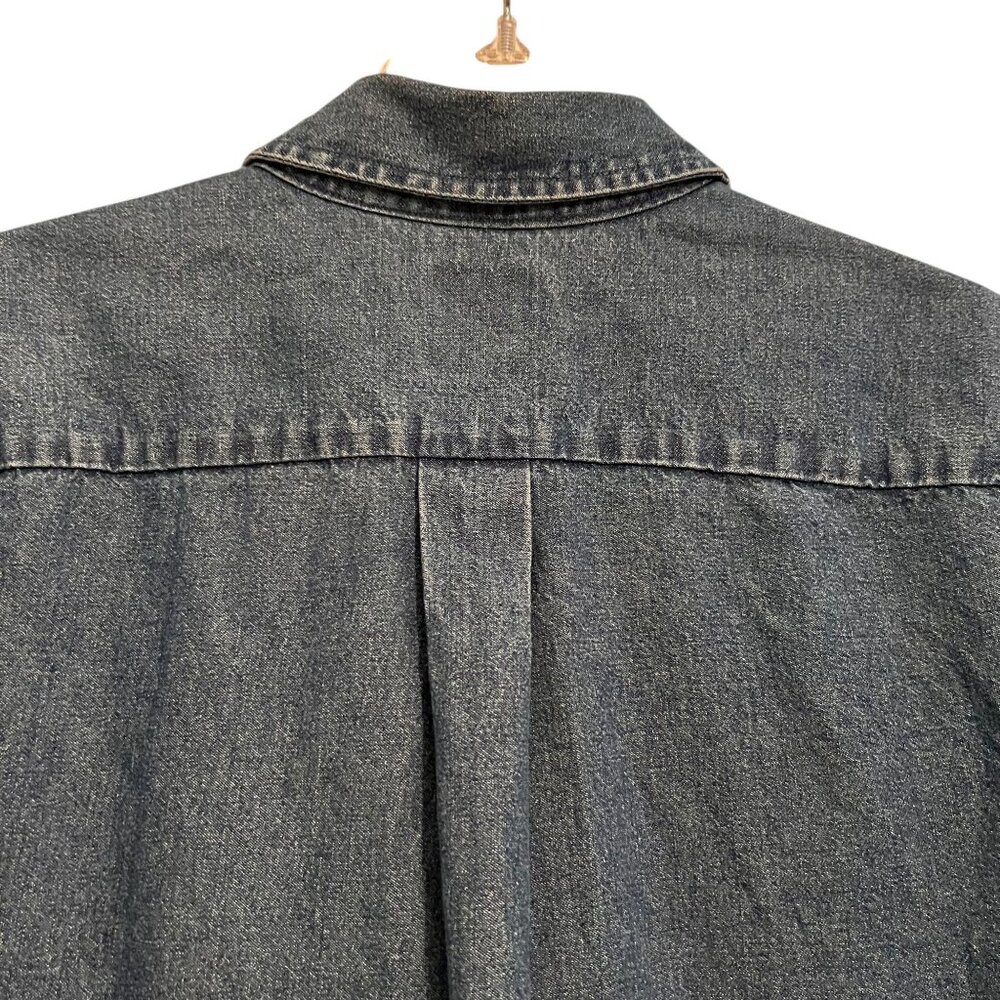 Vintage Open Trails Denim Shirt Chest Pocket Button Cuffs Button Up Classic Lg - Picture 4 of 12